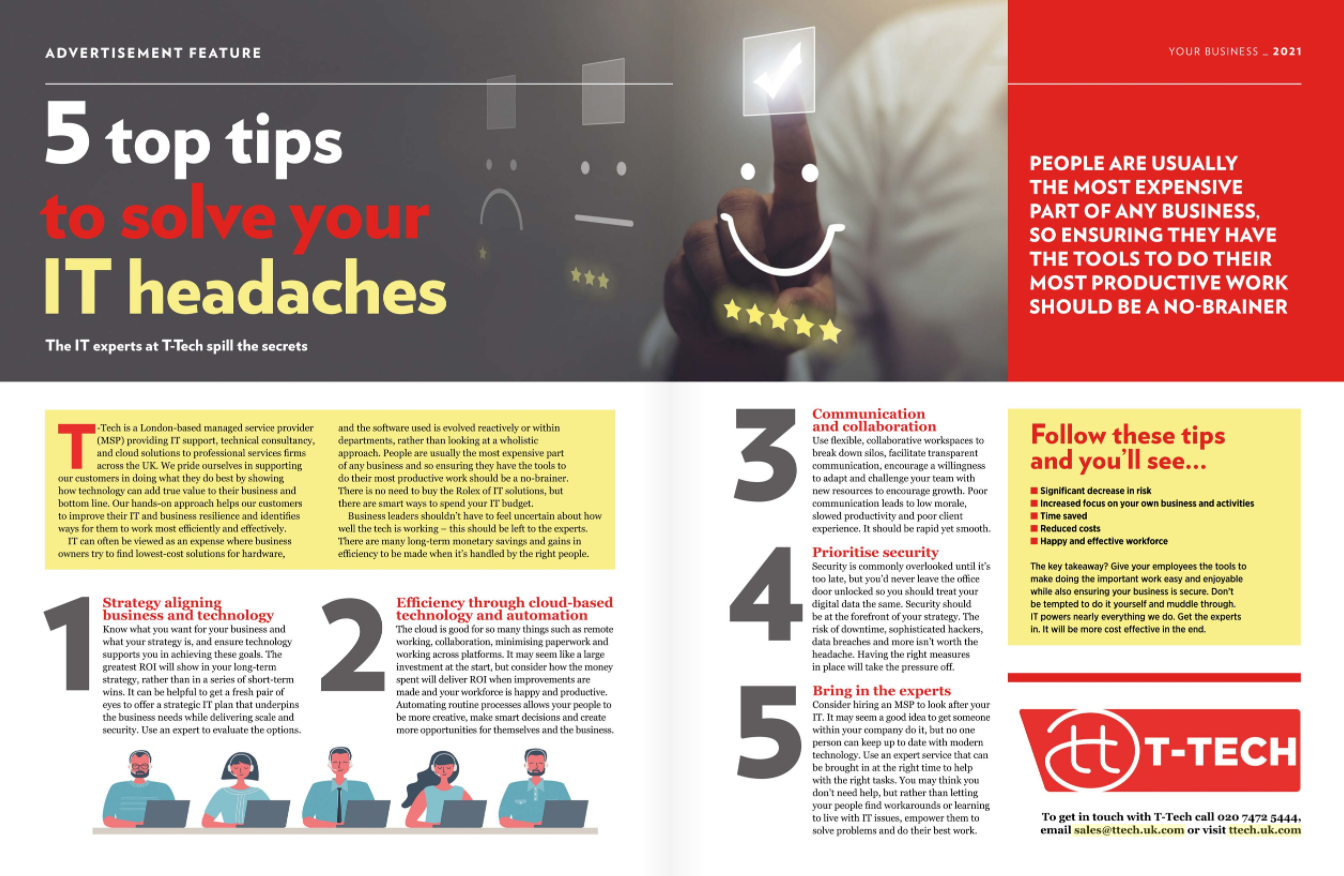 5 top tips to solve your IT headaches